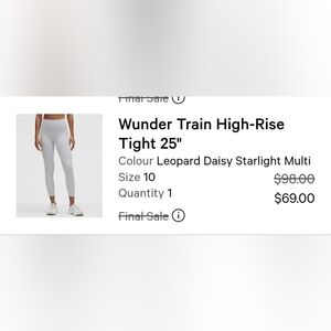 lululemon athletica Wunder Train High-Rise Tight 25" - Gray